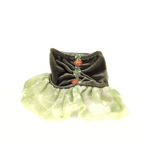 Unbranded Olive Green Velvet Doll Pull On Dressy Skirt for 18" Dolls - GUC - Picture 11 of 12
